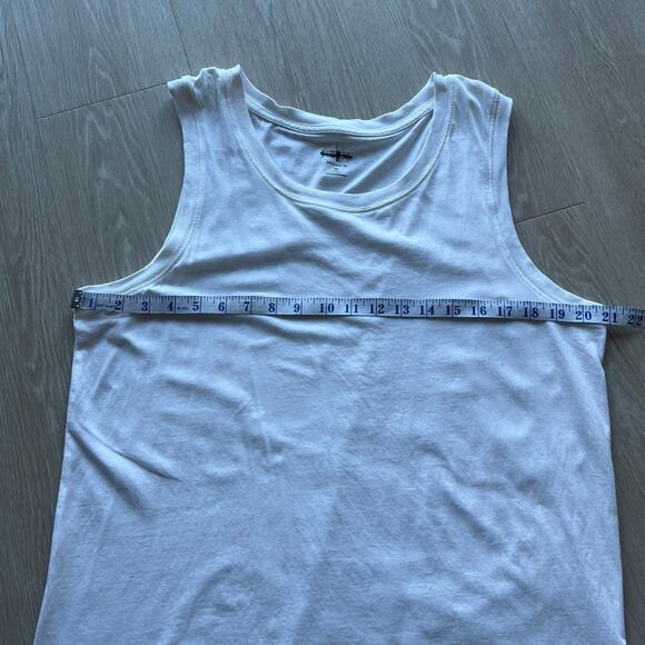 J Crew Broken In Tank Top Mens Medium White Flaw - Picture 4 of 11